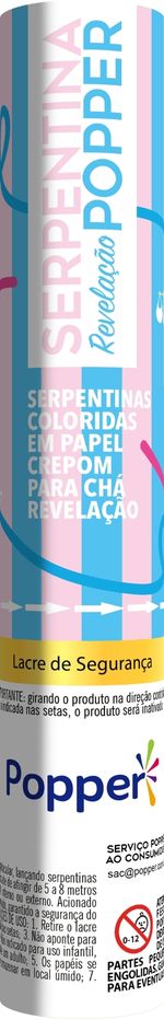 Lança Serpentina Popper para Chá Revelação